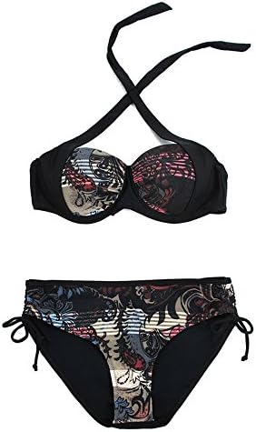 Assong Women's Sexy Letters Aglet Bikini Bikini Bwimsuit Black