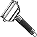 Vegetable Peeler & Julienne Slicer (2 In 1) - Perfect for Potato, Carrot, Apple & Zucchini (Black)