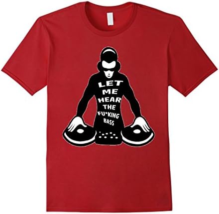 Men's Bass EDM - Electronic Dance Music T-shirt for Men 2XL Cranberry
