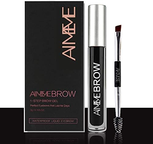 Eyebrow Kit,Long Lasting Eyebrow Gel，Waterproof Eyebrow Makeup Tint Gel Kit ， Eyebrow Pencil Makeup Brush，Jet Black Color (JETBLACK)