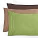 Nestl Beige Pillow Cases Queen Size Set of 2, Soft Queen Pillow Case, 1800 Microfiber Queen Pillow Cases 2, Pillowcases Queen, Envelope Closure Pillowcase, Pillow Covers Queen Size, 20x30 Inches