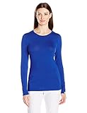 WonderWink Women's Layers Silky Long Sleeve Tee, Galaxy Blue, Small