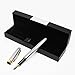 Swisslaw Luxury Classic Executive Branded Fancy Fountain Pen | Gift Box Set With Ink Refill Converter Included | Modern Business Look Pen | Silver & Golden Color