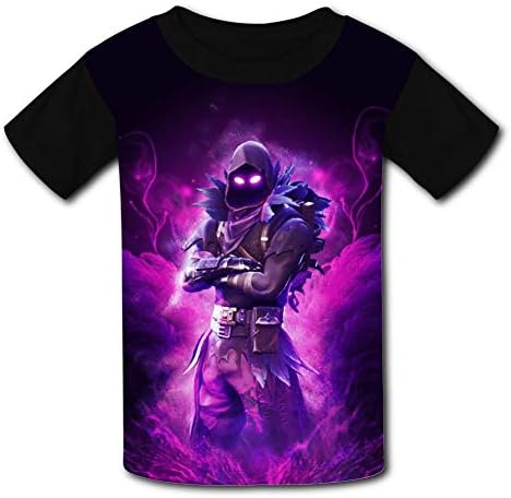 Kids Tee | Hipster F-ort-ni-te Raven Skin Printed Children's T Shirt for Girls Boys