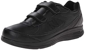 Image of New Balance Men's MW577 Hook and Loop Walking Shoe,  Black, 14 W US