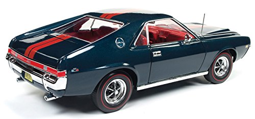 1968 AMC AMX Hardtop Blazer Blue "Class of 68" 50th Anniversary 1/18 and 1/64 2 Cars Set Limited Edition to 1002 pieces Worldwide Diecast Model Cars by Autoworld AMM1124 - Thumbnail 3
