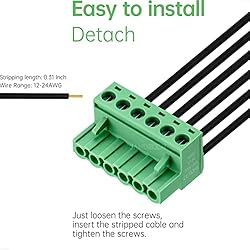 JANDECCN 10Pcs 6Pin 5.08mm Pitch DIY PCB Mount