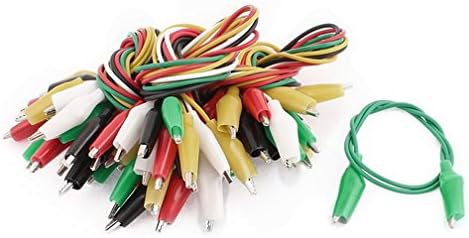 Houseuse Testers 30pcs 50cm Length Colorful Double-ended Alligator Clips Test Jumper Wire