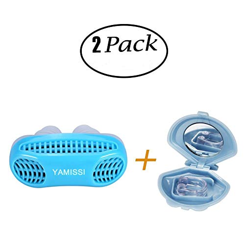 Anti-Snoring Device:Sleep Aid- 50% OFF SALE Airing,2 Pack of Silicone Air Purifier Filter Snore Stopper Device Chin Strap,Stop Snoring,Get the Restful Night you Deserve,with Travel Case -Yamissi