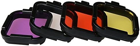 Williamcr 4 Pack Diving Lens Filters for Gopro Hero 4 Session Hero 5 Session Color Correction Compensation Filters for Underwater Video Photography Filming