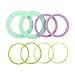 Casabella Silicone Rolling Pin Spacer Bands, Multicolor, Set of 8