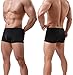 YuKaiChen Men's Ice Silk Underwear Seamless Short Boxer Briefs 4-Pack L