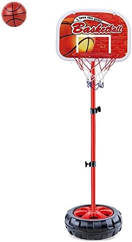 Mini Basketball Toy Metal Adjustable Basketball Set Basketball Stand with Hoop and Net and a Tiny Ball for 3 Years Old and up by WOTENG TOYS