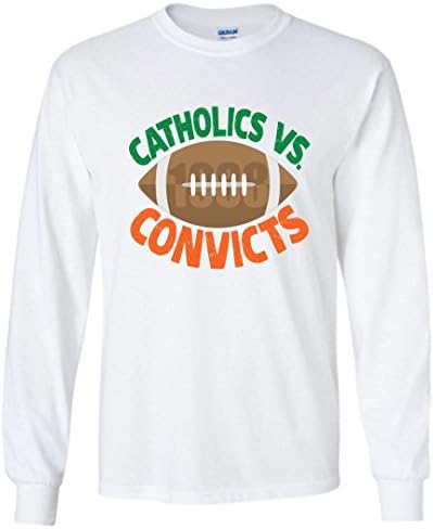 Catholics Vs. Convicts 1988 T-Shirt Cool Footbal Retro Long Sleeve T-Shirt