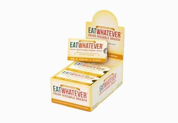 EATWHATEVER GINGER BREATH GELS ALL-NATURAL GLUTEN-FREE VEGAN BREATH FRESHENER, 9-PACK BOX