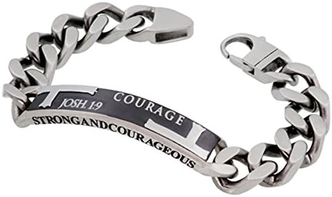 Iron Cross Bracelet "Courage" Joshua 1:9