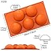 FUNSHOWCASE Extra Large 5 Cavities Semi-sphere Dome Mousse Cake Silicone Mold