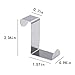 OYSIR Stainless Steel Hang Hooks for Cabinets Doors Cupboards Draw Cloth Towel Bag Hanger, 2PCS