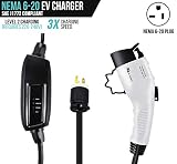 Lectron 240V 16 Amp Level 2 EV Charger with 21ft Extension Cord J1772 Cable & NEMA 6-20 Plug