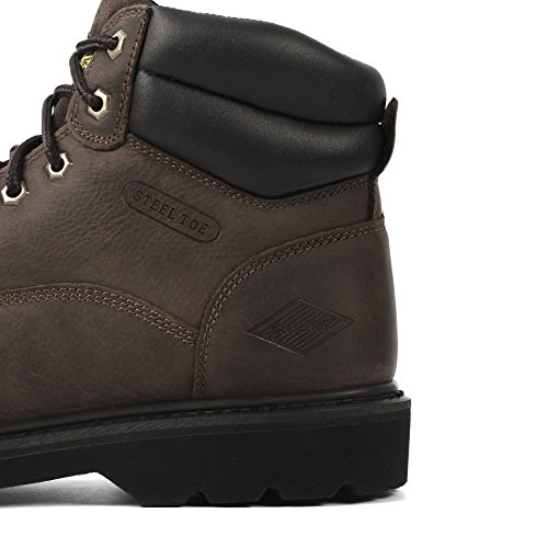 6” Steel Toe Work Boots - Timberland Style - Oil Slip Resistant Safety Shoes (13)