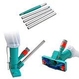 POOLWHALE Portable Pool Vacuum Jet Underwater Cleaner W/Brush,Bag,4 Section Pole of 48"(No Garden Hose Included),for Above Ground Pool,Spas,Ponds & Fountains