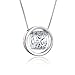 XZP Forever Love Cutout Circles Necklace Sterling Silver Plated Pendant Necklaces for Women