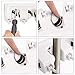 Tangkula Wall Mount Mop Broom Holder, Hanging Broom Organizer w/ 5 Slots & 6 Hooks, Home Storage Organizer Rack, Hanging Utility Rack for Home, Kitchen, Garage, Laundry (White)