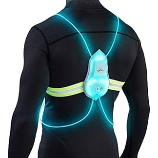 Noxgear Tracer360 - Revolutionary Illuminated Reflective Vest for Running or Cycling. With Multicolored LED Fiber Optics.For Women and Men. Adjustable Lightweight Weatherproof. Gear for Jogging or Biking.