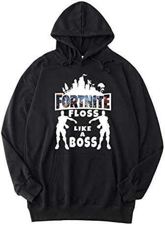 Fort-nite Kids Long-Sleeved T-Shirt with Hooded Pocket Children for Boys and Girl(6-13Years)