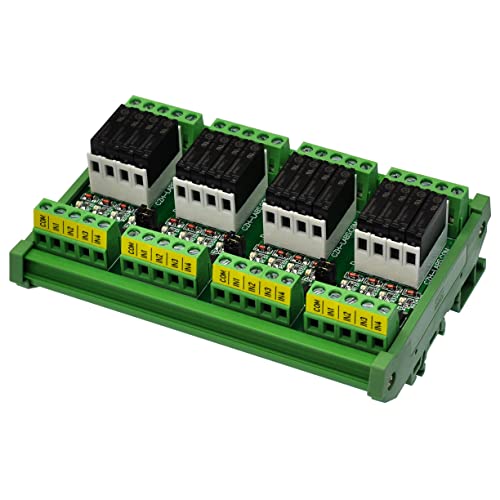 DIN Rail Mount AC/DC 5V 12V 24V SPSTNO 5Amp Power Relay Module (AC/DC