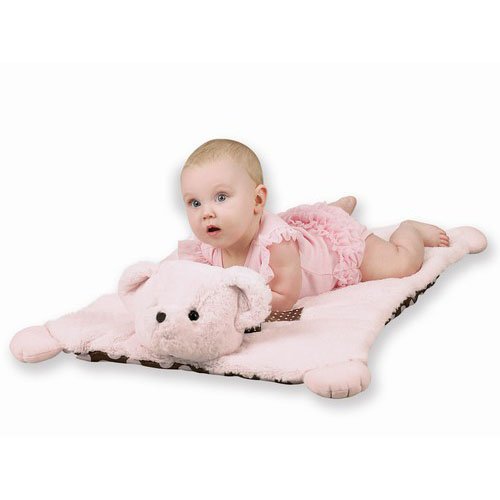 Posh Dots Pink Bear Belly Blanket Mat 30