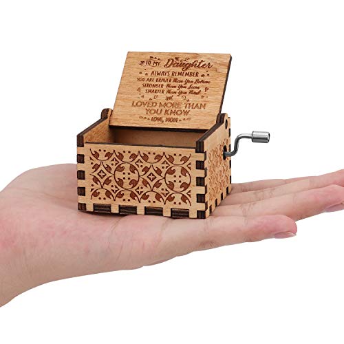 image for Huntmic You are My Sunshine Wood Music Boxes,Laser Engraved Vintage Wo
