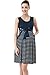 Momo Maternity Scoop Neck Striped Dress - Dark Denim M