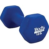 BodySport Neoprene Dumbbell, 10-Pound, Dark Blue
