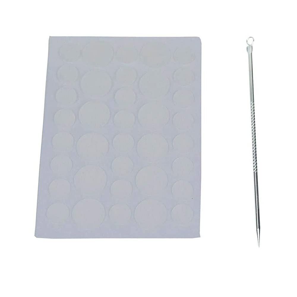 36 Acne Pimple Spot Zit Patches Face Treatment Stickers Pimple Cover Invisible Hydrocolloid Absorbing Cover Up Covering Healing Patch for Concealer Blemish Care + Free Blackhead Zit Remover Tool