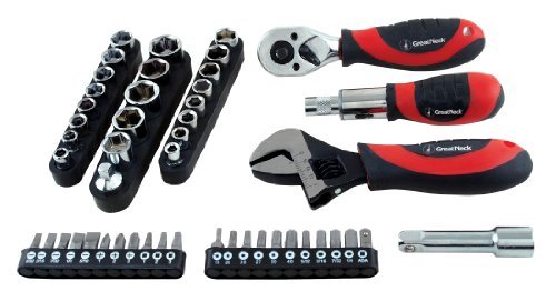 GreatNeck 28045 Ratchet and Socket Set, 50-Piece by Great Neck