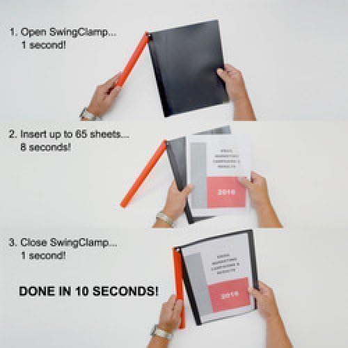 MagniFile SwingClamp Files 2 Pocket Portfolio with Display Pocket (Set of 10) (Black)