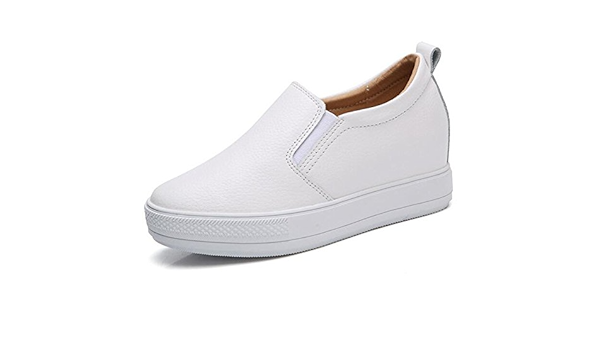 white platform slip ons