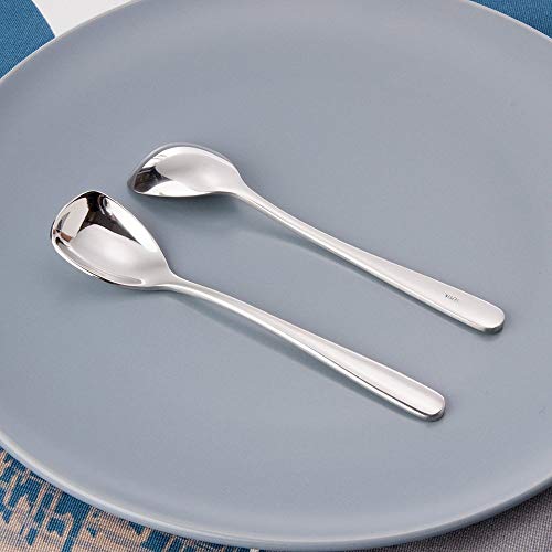 FOXAS Set of 6 Ice Cream Spoons, Dessert Spoons, 6inch Elegant Gelato