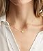 MOMOL Initial Heart Necklace 18K Gold Plated Stainless Steel Small Dainty Heart Pendant Necklace Personalized Name Necklace Tiny Letter Charm Necklace for Women