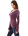 PattyBoutik Women's Raglan Lace Up Shoulder Hoodie (Heather Magenta M)