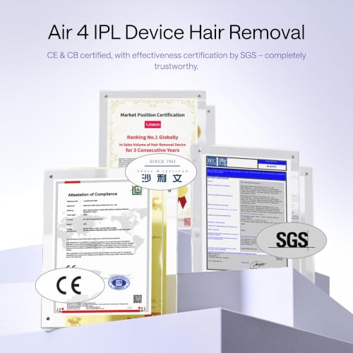 Ulike Air 4 IPL Hair Removal Device with Bikini Razor, Ice-Cooling Permanent Hair Reduction for Women and Men, USHR Mode, Nearly Painless At-Home Hair Removal in 10 Minutes
