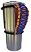 Frijid Parahandle - Paracord Handle for 30 oz Stainless Steel Tumblers such as YETI, RTIC, ORCA, SIC, etc. (Orange and Blue)
