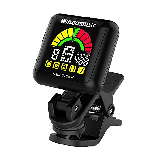 WINGO Rechargeable Chromatic Clip-on Tuner for Acousitc& Electric Guitar, Bass, Ukulele and Violin, Muliti Tuning Modes for all Stringed Instruments - Thumbnail 7
