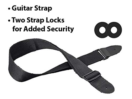 image for HeroFiber Guitar Accessories Kit - Stand, Clip-on Tuner, Strap w/Locks