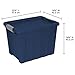 Sterilite 16867406 18 Gallon/68 Liter Ultra Tote, True Blue Lid & Base w/ Titanium Latches, 6-Pack