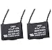 Wadoy CBB61 Ceiling Fan Capacitor 2 Wire for New Tech 4.5uf 50/60Hz 250VAC (2 pack)