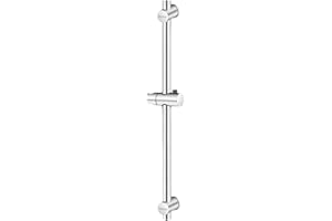 26 Inch Shower Slide Bar, SUS304 Stainless Steel Adjustable Bath Slide Bar with 360° Swivel Handheld Shower Head Holder Wall 