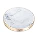 GMYLE Wireless Charger Aluminium Mini Qi for S7 / S6 / Edge, Note 5, Nexus and all Qi-Enabled Devices - Champagne Gold / White Marble (NPL730061)