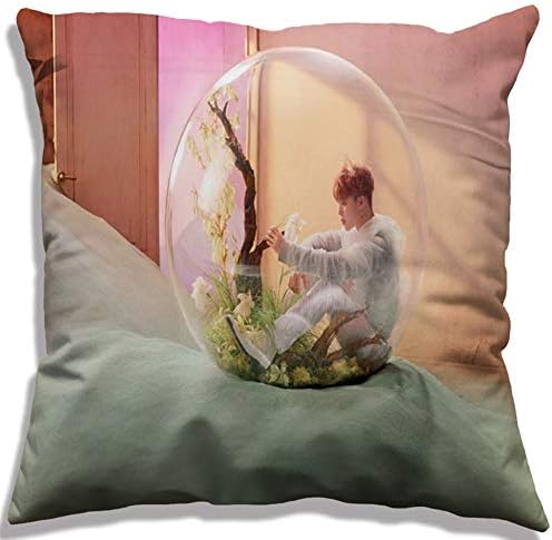 NUOFENG Kpop BTS Bangtan Boys Love Yourself 结 “Answer Square Throw Pillow Cover Pillowcase, 17.7inch (1.H03)